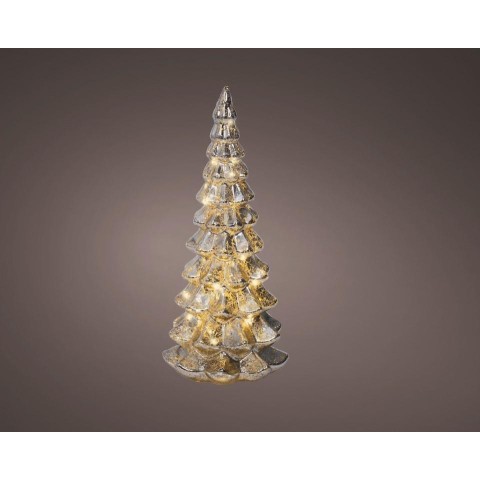 ALBERO MICROLED VETRO H.32CM. A BATTERIA